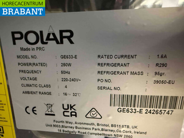 Polar G-Series direct draw keg beer dispenser, double tap 124.7 cm 230V Horeca - Image 6