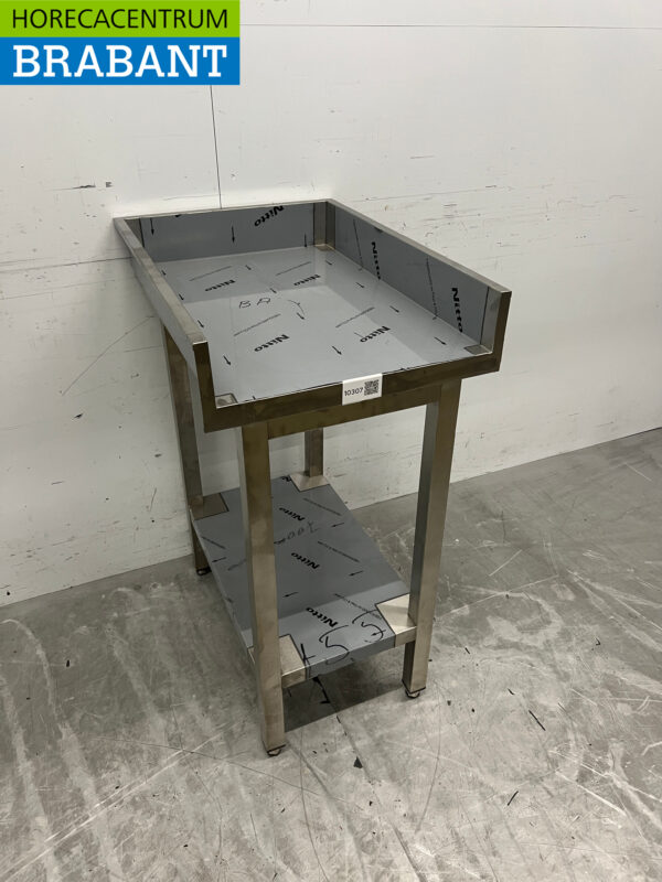 Stainless steel Work Table 50 x 70 raised edge Catering - Image 3