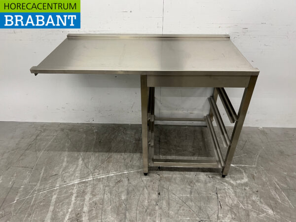 Stainless Steel Drainage Table T.B.V. Slide Through Dishwasher 122 cm Horeca