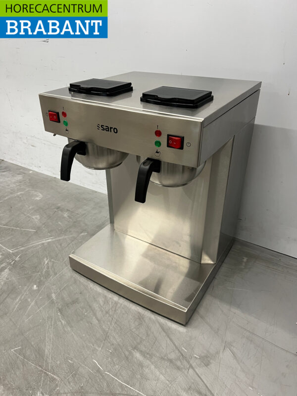 Stainless steel Saro Coffee Maker with Thermos jugs 2.2 liters 2 x 230V Horeca - Image 3