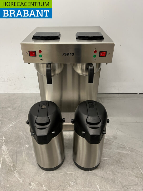 Stainless steel Saro Coffee Maker with Thermos jugs 2.2 liters 2 x 230V Horeca - Image 5
