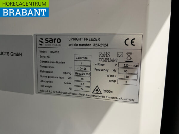 Saro Freezer Freezer cabinet 361 liters 230V Horeca - Image 5