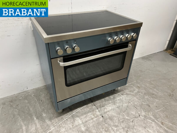 Stainless steel Saro Induction stove with electric oven 400V Horeca - Image 2
