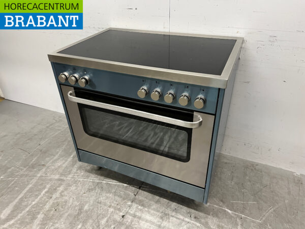 Stainless steel Saro Induction stove with electric oven 400V Horeca - Image 3