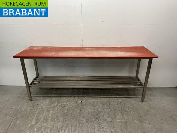 Stainless steel Cutting Table Polyethylene 220 x 62 x 90.5 cm Catering Butchery