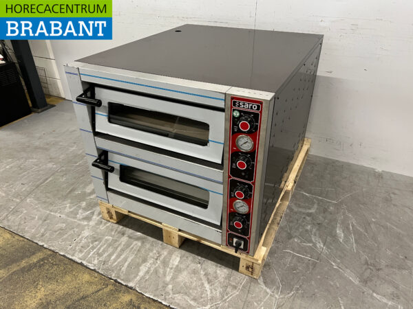 Stainless steel Saro Pizza oven 2 x 6 pizzas 400V Horeca - Image 2