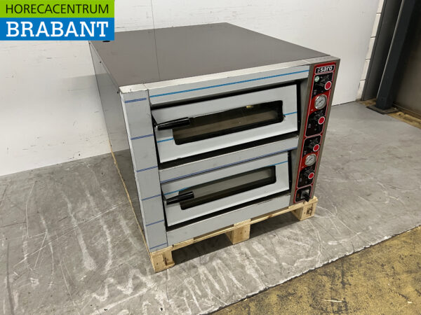 Stainless steel Saro Pizza oven 2 x 6 pizzas 400V Horeca - Image 3
