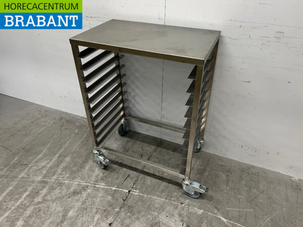 Stainless steel Saro Mobile shelf trolley 10 x 60/40 cm plates Catering Bakery - Image 2
