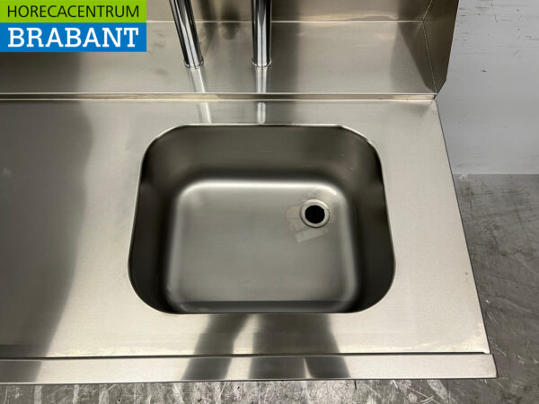 Stainless steel Saro Feed table with pre-rinse shower 120 cm Horeca - Image 4