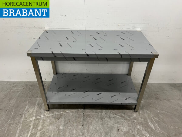 Stainless steel Worktable 120 x 60 x 85.5 cm with undershelf Catering