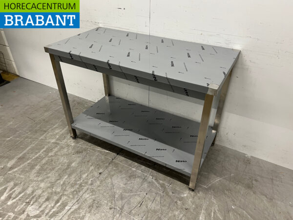 Stainless steel Worktable 120 x 60 x 85.5 cm with undershelf Catering - Image 2