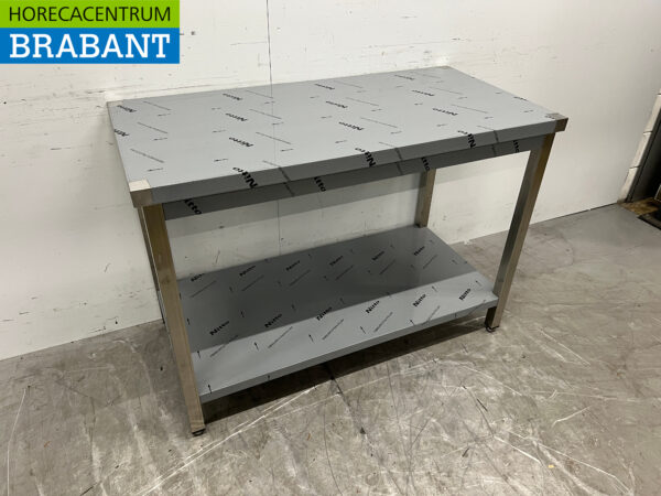 Stainless steel Worktable 120 x 60 x 85.5 cm with undershelf Catering - Image 3