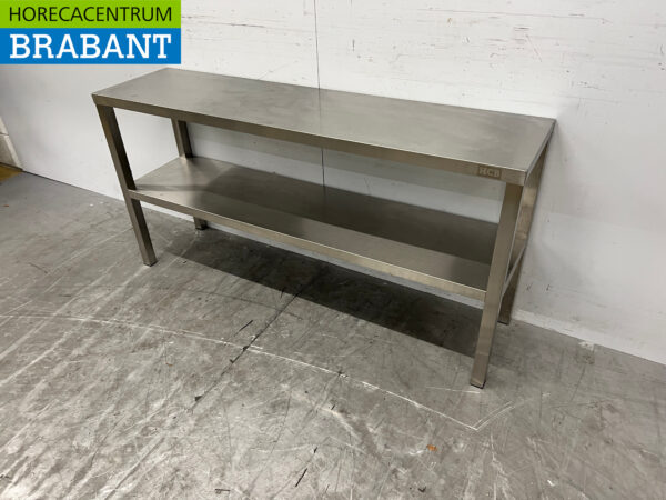 Stainless steel Double Etagere Bridge 140 cm Horeca - Image 2
