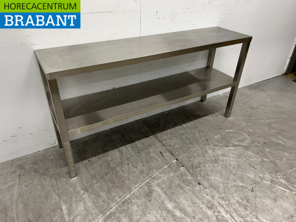 Stainless steel Double Etagere Bridge 140 cm Horeca - Image 3