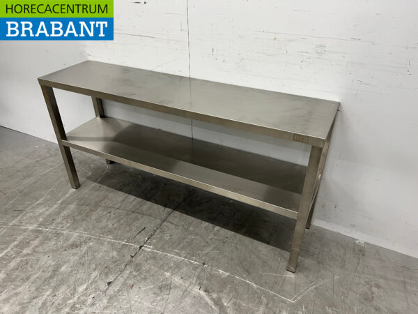 Stainless steel Double Etagere Bridge 140 cm Horeca - Image 2