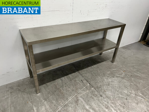 Stainless steel Double Etagere Bridge 140 cm Horeca - Image 3