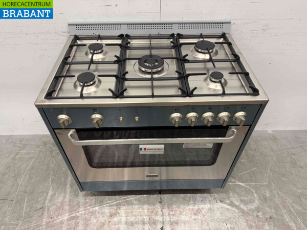 Stainless steel Saro 5 burner Gas stove with Gas oven Natural gas/230V Horeca - Image 4