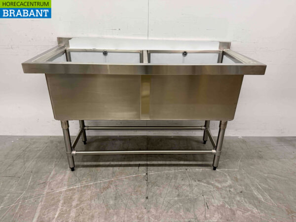 Stainless steel sink Vogue CF406 Double sinks 141 cm Catering