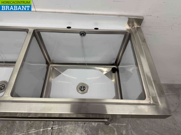 Stainless steel sink Vogue CF406 Double sinks 141 cm Catering - Image 6