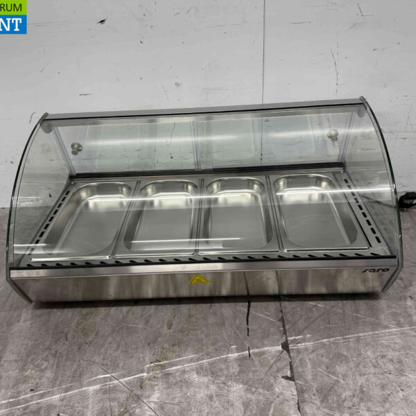 Stainless steel Saro Marie Hot Display Case 4 x 1/3 GN 69 cm 230V Horeca