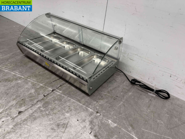 Stainless steel Saro Marie Hot Display Case 4 x 1/3 GN 69 cm 230V Horeca - Image 2