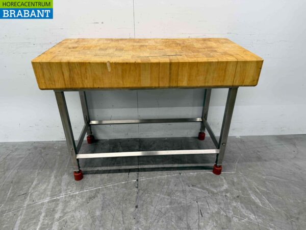 Joko Chopping block with stainless steel base 121 cm Catering Butchery