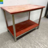 Stainless steel Cutting Table Polyethylene PE 120 x 70 x 91 cm Catering Butchery - Image 2