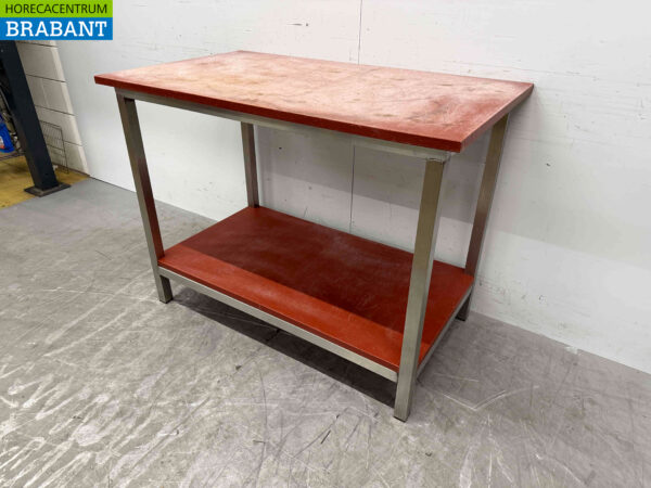 Stainless steel Cutting Table Polyethylene PE 120 x 70 x 91 cm Catering Butchery - Image 3