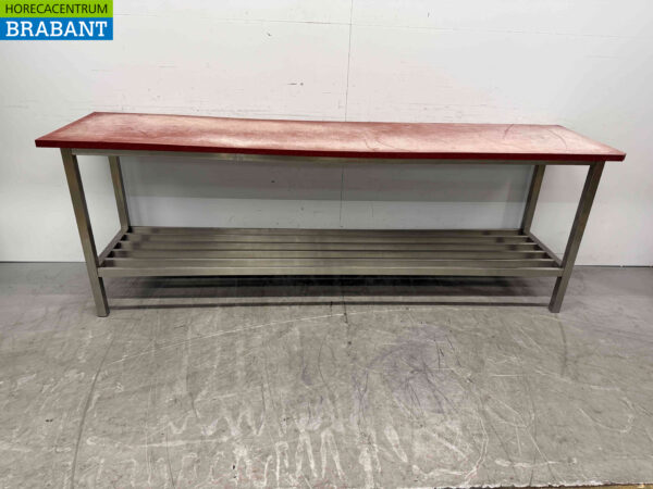 Stainless steel Cutting Table Polyethylene PE 242 x 60 x 85.5 cm Catering Butchery