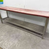Stainless steel Cutting Table Polyethylene PE 242 x 60 x 85.5 cm Catering Butchery - Image 3