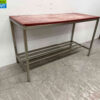 Stainless steel Cutting Table Polyethylene PE 150 x 60 x 87.5 cm Catering Butchery - Image 2