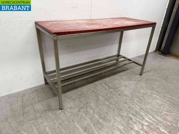 Stainless steel Cutting Table Polyethylene PE 150 x 60 x 87.5 cm Catering Butchery - Image 2