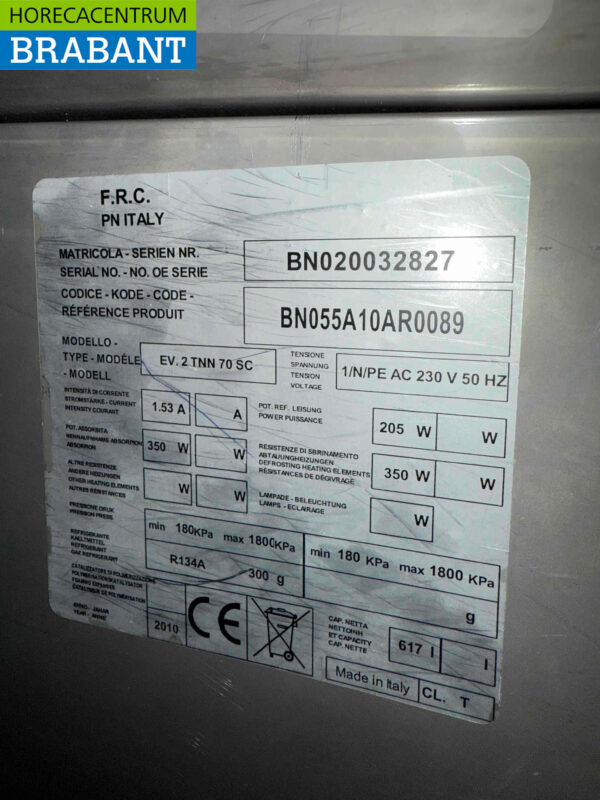 Stainless steel Alinox Evolution 2 Double door Refrigerator 1400 liters 230V Horeca - Image 5