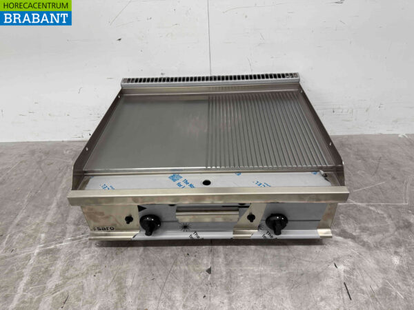 Stainless steel Casta Baking tray Smooth and ribbed 80 cm PROPAAN Horeca