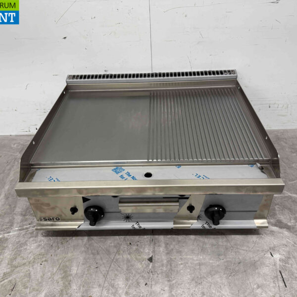 Stainless steel Casta Baking tray Smooth and ribbed 80 cm PROPAAN Horeca