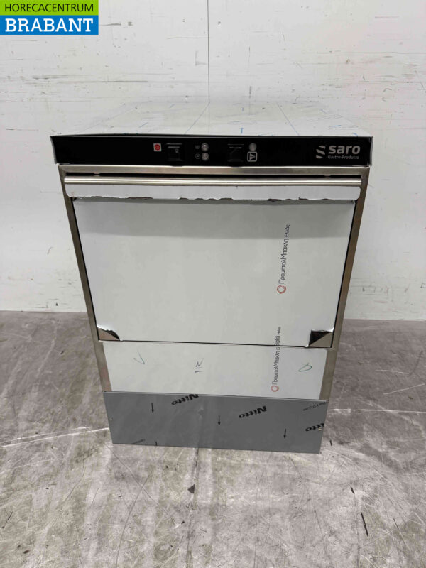Stainless steel Saro Marburg Dishwasher with soap dosing pump 230V Horeca