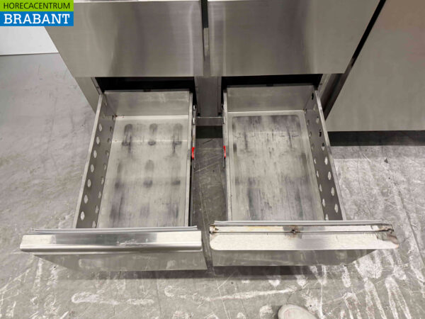 Stainless steel Ecofrost refrigerated workbench 4 drawers and 1 door 179.5 230V Horeca - Image 4