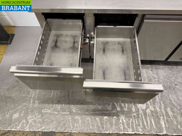 Stainless steel Ecofrost refrigerated workbench 4 drawers and 1 door 179.5 230V Horeca - Image 5