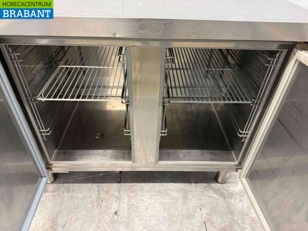 Stainless steel Electrolux Refrigerated Workbench 2 doors 124 cm 230V Catering - Image 4