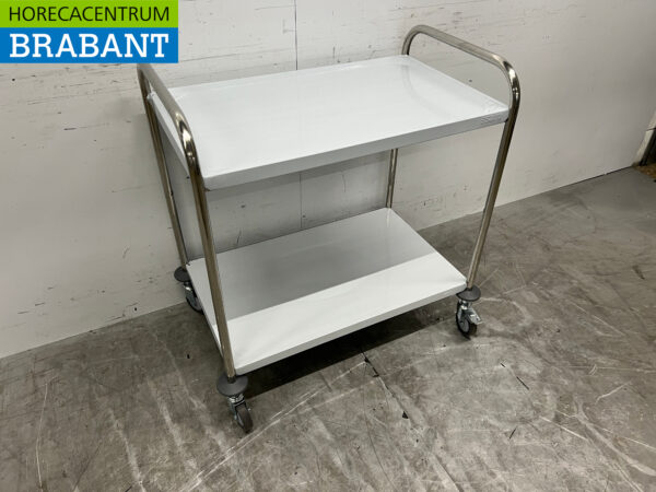 Stainless steel Saro Serving Cart 2 tiers 86 cm Catering - Image 3
