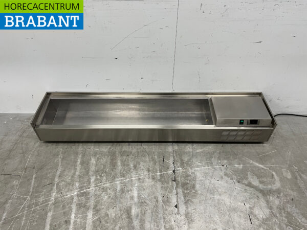 Stainless steel Set-up Saladiere 160 cm 8 x 1/4 GN 230V Horeca