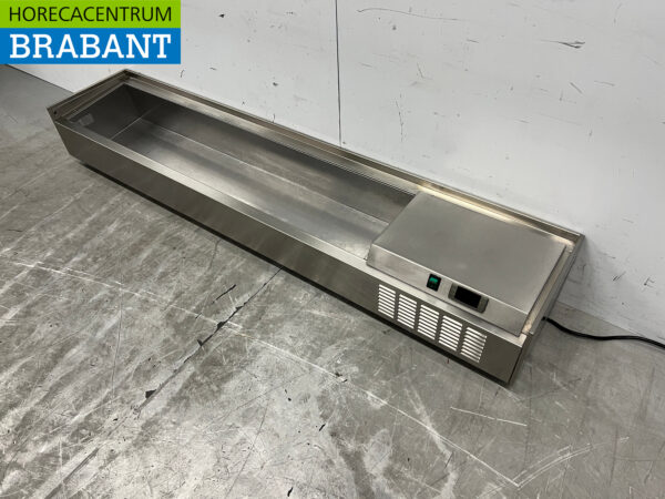 Stainless steel Set-up Saladiere 160 cm 8 x 1/4 GN 230V Horeca - Image 2