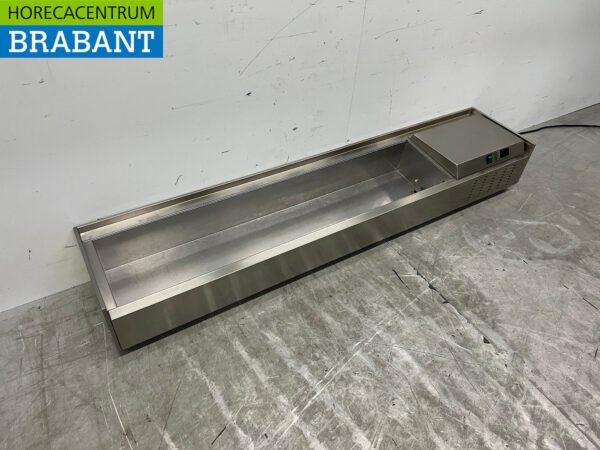 Stainless steel Set-up Saladiere 160 cm 8 x 1/4 GN 230V Horeca - Image 3