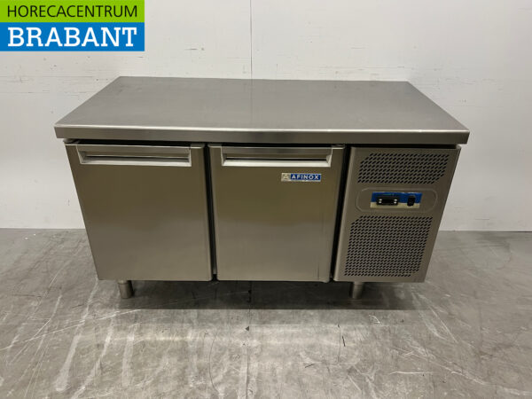 Stainless steel Afinox Refrigerated Workbench 2 doors 141 cm 230V Horeca