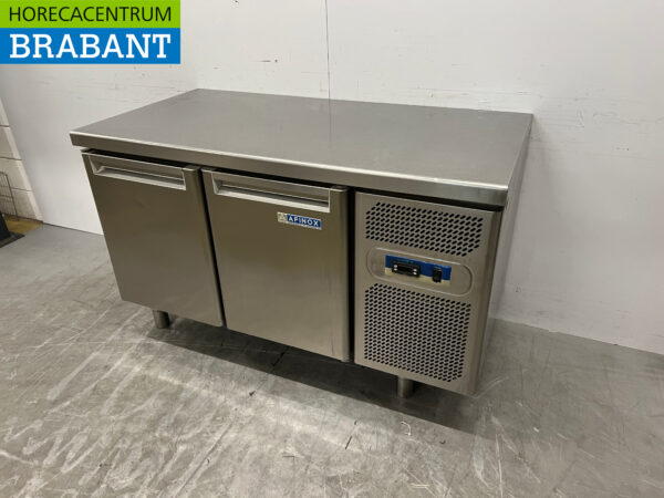 Stainless steel Afinox Refrigerated Workbench 2 doors 141 cm 230V Horeca - Image 2