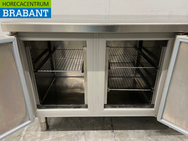 Stainless steel Afinox Refrigerated Workbench 2 doors 141 cm 230V Horeca - Image 4