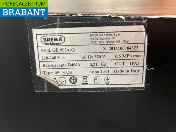 Stainless steel Brema Peeling Ice Cream Machine 104 kg per day 230V Catering - Image 5