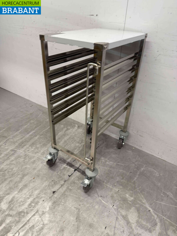 Stainless steel Regal trolley 6 x 1/1 GN gastronorm 95 cm Catering - Image 3