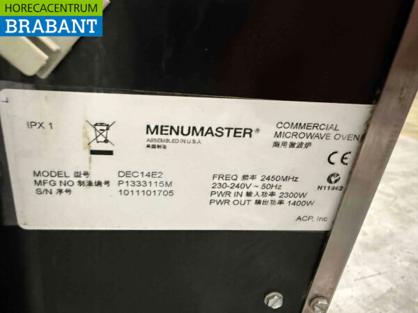 Stainless steel Menumaster Magnetron 25 liters 17 liters 1400 Watt 230V Horeca - Image 5