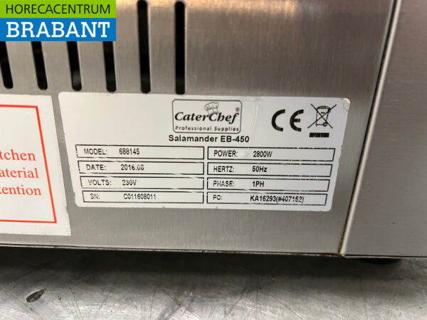 Stainless steel Caterchef Salamander 45 cm 230V Catering - Image 5